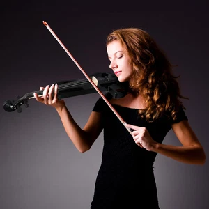 Volle Größe elektrische Violine, 4/4 akustische leise elektrische Violine für Anfänger A... - Bild 1 von 12