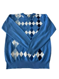 Kinder Place Jungen Pullover Argyle Blau Langarm Strickpullover Gr. L 10/12 - Bild 1 von 9