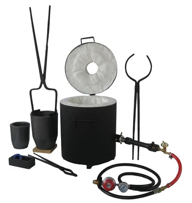 16千克气体金属熔化炉丙烷锻造单燃烧器铜2坩埚 — 第 1/4 张图片