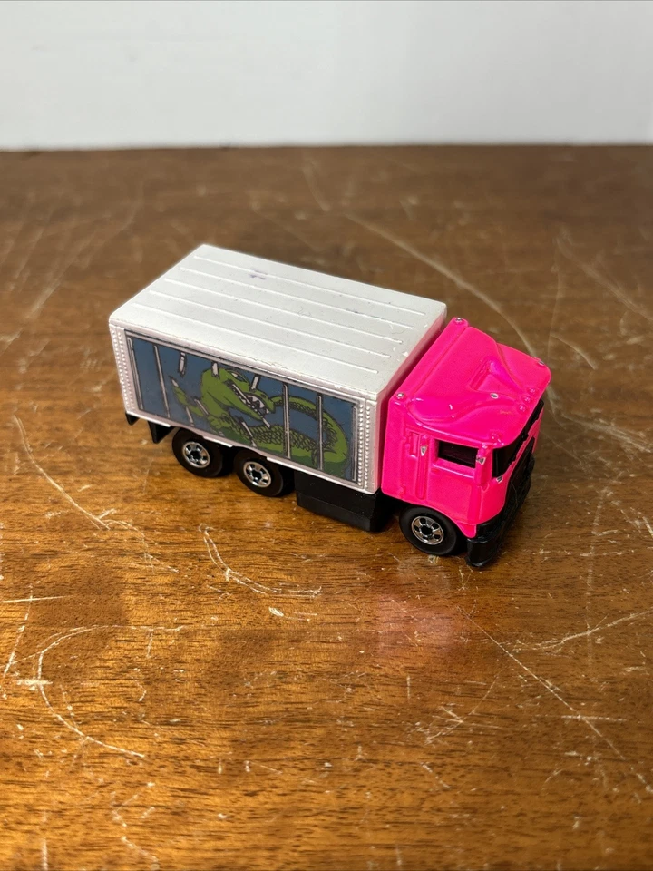 Camión de carretera Hot Wheels 1991 color FX Wild Cruisers dinosaurio rosa intenso Foto 1 de 4