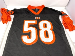 (C) Camiseta cosida Reebok para hombre Cincinnati Bengals Rey Maualuga #58 talla XL - Imagen 1 de 4