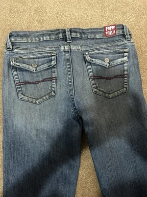 Pantalones de mezclilla vintage Y2K Pepe para mujer raros 31 lavados claros botones bolsillos traseros años 00 Foto 1 de 4