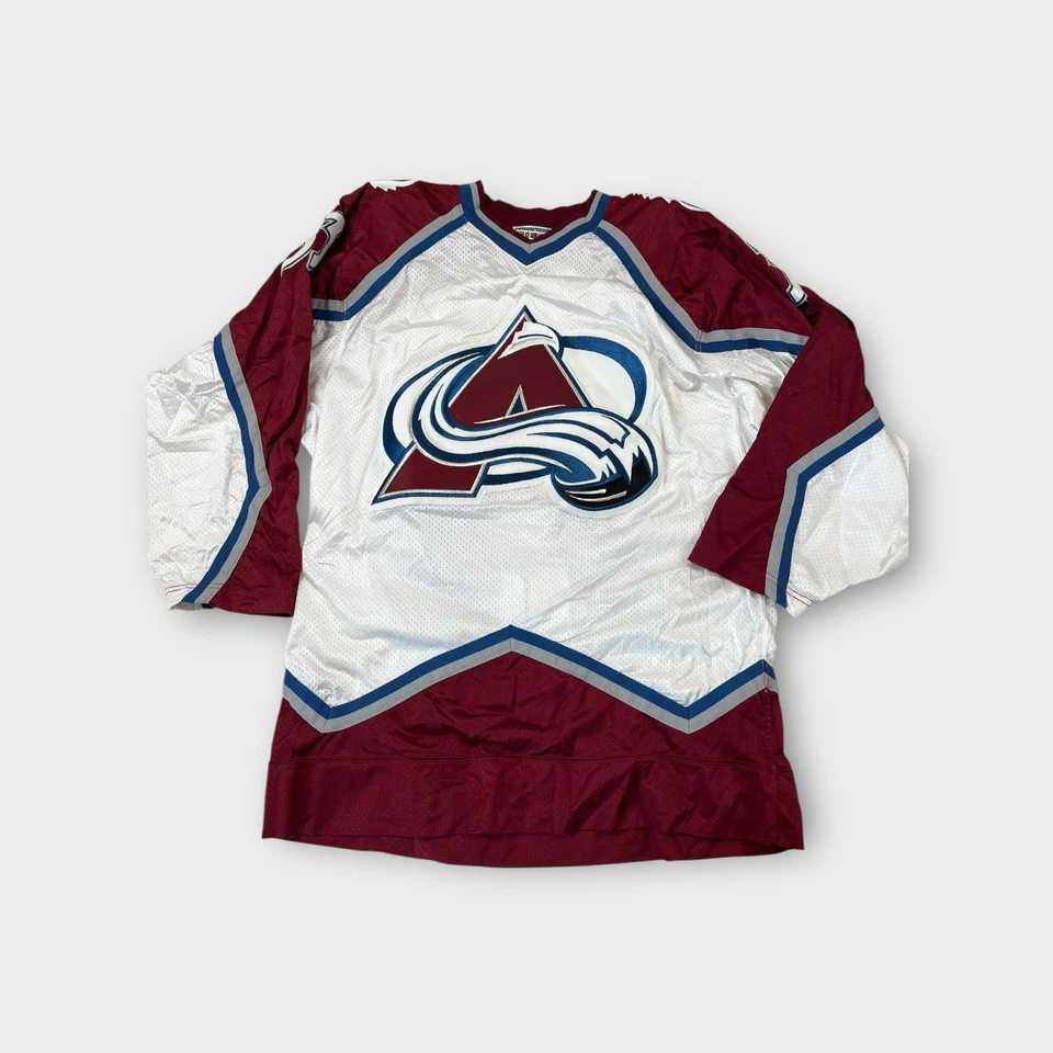 Camiseta deportiva para hombre rara blanca Starter Colorado Avalanche Patrick Roy L grande 46-R Foto 1 de 4