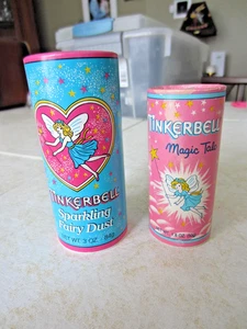Lot 2 Tom Fields Vintage Tinkerbell Sparkling Fairy Dust Talc & Magic Talc - Picture 1 of 6