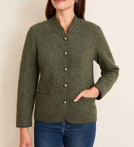 Vintage Boos Loden Grün Jacke Made In Austria 100% Wolle Trachten - Bild 1 von 9