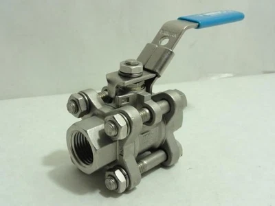 201520 Old-Stock; Nibco T595S6R66LL Ball Valve; SS; 1/2" FNPT Full Port; 3 Piece - Image 1 of 4