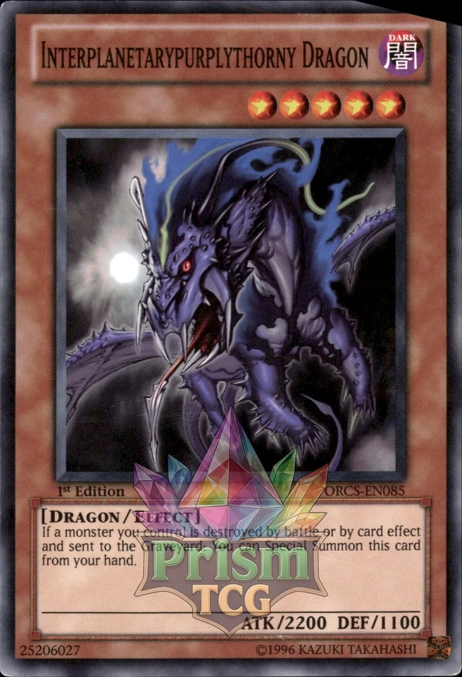 1st Ed Interplanetarypurplythorny Dragon ORCS-EN085 Yugioh - Image 1 of 1