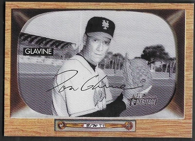 2004 Bowman Heritage Black and White #1 Tom Glavine - Image 1 of 2