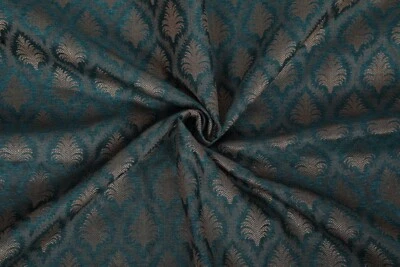 Jacquard Laccha Tansui Poli Algodón Paisley Tela Verde Oscuro Costura por Yarda Foto 1 de 4