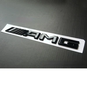 Für Mercedes Benz AMG Emblem Logo Heck Heckklappe aufkleber Glänzend Schwarz - Bild 1 von 6