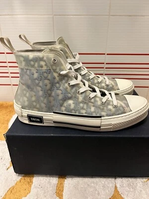 Men 46 US 13 Dior B23 High Top Oblique Pixel Sneakers Blue White  - Image 1 of 4