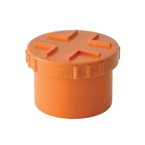 Tappi a vite in PVC rosso 82mm per tubi di scarico - Foto 1 di 1