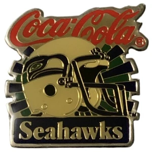 Vintage Coca-Cola NFL Seattle Seahawks Helmet Souvenir Pin - Picture 1 of 2