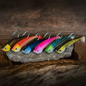 Jig Shad Gummifisch Pilker + 2 Shads Dorsch Heilbutt Köder Norwegen Meeresangeln - Bild 1 von 20
