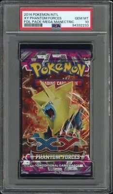 2014 POKEMON XY Phantom Forces FOIL PACK Mega Manectric PSA 10 Gem Mint 94332233 - Image 1 of 2