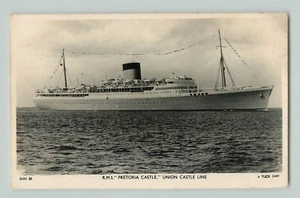 Postcard RMS PRETORIA CASTLE, RPPC, TUCKS, SHIP, - Picture 1 of 2