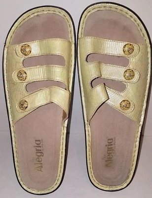 女式 ALEGRIA 黄色 VENICE 凉鞋 41 码/美国 10.5 码 — 第 1/4 张图片