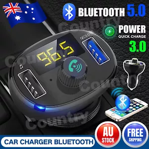Bluetooth Radio Car Kit Wireless FM Transmitter Dual USB Charger MP3 Player AU - Picture 1 of 10