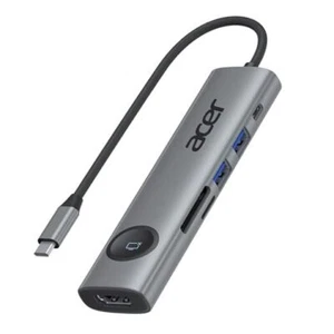 4K@60Hz USB C Hub, 7 in 1 USB C to HDMI Splitter with USB-A 3.1 & Type-C Grey - Picture 1 of 7