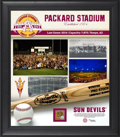Arizona State Sun Devils 15x17 Baseball Collage & Used Dirt from Packard Stadium Cover