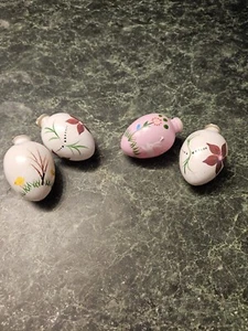 Vintage Old World Christmas Hand Painted Easter Egg Glass Light Covers Set of 4 - Picture 1 of 19