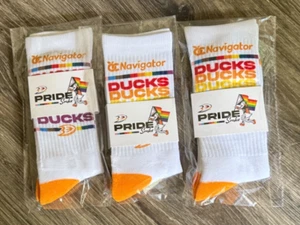 3 Pair Anaheim Ducks Pride Night Socks 2023 - Picture 1 of 2