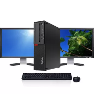 Lenovo Desktop Computer i5 to 16GB RAM 2TB HD or SSD 24 LCD Windows 10 Pro Wi-Fi - Picture 1 of 10