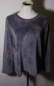 Women's JUST LOVE Purple Soft Long Sleeve Fleece Top Size L NWT - Picture 1 of 6