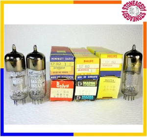 1 x Vintage EF80 (6BX6) tube, Philips, Mazda, Belvu, Miniwatt, NOS, NIB, TESTED - Foto 1 di 4