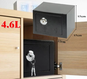 Security Box 4.6L Deposit Money Cash Jewelry Home Safety Secure Locker With Keys - Picture 1 of 9