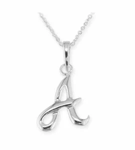 Collar colgante de plata de ley 925 con letra A del alfabeto s-833 - Imagen 1 de 1