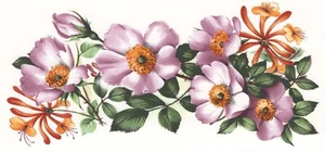 Honeysuckle Mug Cup Wrap 7.5 x 3.5 Inch Overglaze Waterslide Ceramic Decal - Picture 1 of 1