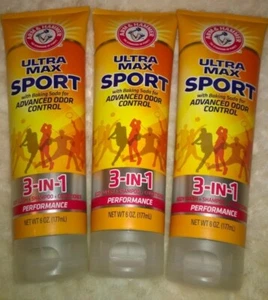 Lot of 3 Arm Hammer Ultra Max Sport 3 in 1 Body Wash Shampoo Conditioner 6 oz - Picture 1 of 3