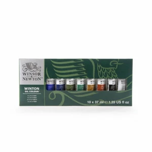 COLORI AD OLIO WINTON WINSOR&NEWTON SET 10 TUBETTI DA 37ML. - Foto 1 di 3