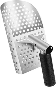 Stainless Steel Sand Scoop Hand Sifter for Metal Detecting Digging On Beach - Picture 1 of 6