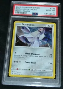 Tarjetas de Pokémon Holo Foil Duraludon # 138/192 SWSH Rebel Clash PSA 10 GEMA COMO NUEVAS - Imagen 1 de 1
