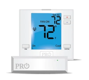 PRO1 IAQ T731W Digital Non-Programmable Wireless PTAC Thermostat 2 Heat - 1 Cool - Picture 1 of 1
