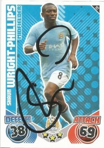 TARJETA COLECCIONABLE SHAUN WRIGHT-PHILLIPS FIRMADA MAN CITY 2010/2011 MATCH ATTAX + CERTIFICADO DE AUTENTICIDAD - Imagen 1 de 1