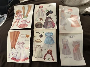 Lote de muñecas de papel de revista vintage Suzanne, Jana, Anne - Imagen 1 de 7