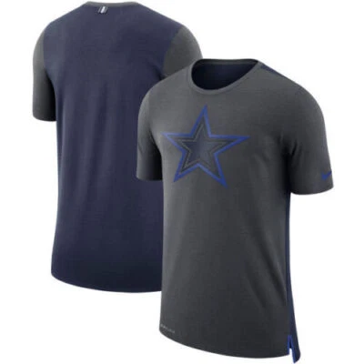 Новая мужская футболка Dallas Cowboys NFL размеры Nike Dri-Fit сетчатая дорожная антрацитовая - Изображение 1 из 4