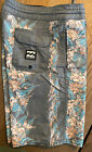 Billabong BOYS/MENS Board Shorts Size 27 Floral Lo Tide Sundays By Recyclers EUC