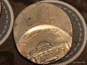 large Off center & Broadstruck Mint Error 1989-P Jefferson Nickel way off - Picture 1 of 6