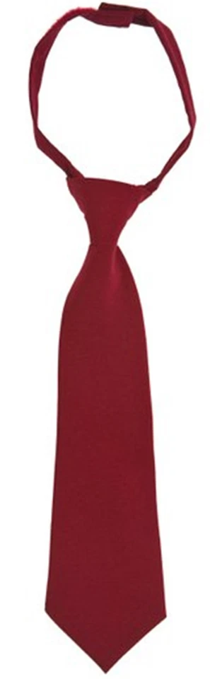 Boys Long Ties F9011 Black, Burgundy, Hunter, Navy, Khaki, Red & Gray  4 to 20 - Image 1 of 1