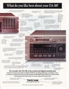 Rare 1994 Tascam DA-88 Digital Recorder Ad/ Great Art - Picture 1 of 1