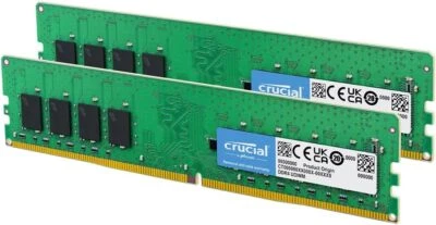 Crucial 16GB Kit (2x8GB) DDR4 3200MHz CL22 Desktop Memory CT2K8G4DFRA32A - Image 1 of 4