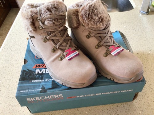 SKECHERS SKETCHERS LINEA DONNA STIVALI IMPERMEABILI CON MEMORY FOAM RAFFREDDATO AD ARIA UK 8