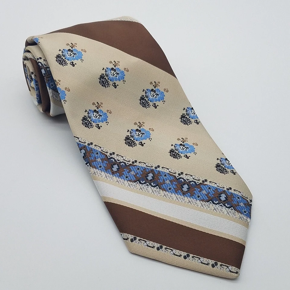 Corbata vintage Kelly 1 para hombre a rayas florales 54" Foto 1 de 4