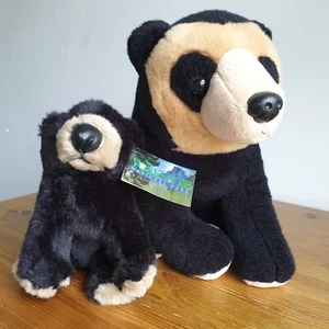 Un paquete de 2 juguetes de peluche osos negros Chester Zoo Bear y Yosemite Park Bear - Imagen 1 de 4