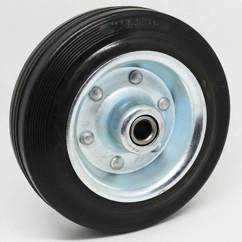 Ruota Ruote Industriali Gomma MAURER Ø 80 100 125 160 200 Carrello Portapacchi - Immagine 1 di 4