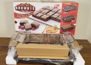 Perfect Brownie Pan Set Bakes 18 Individual Slices Bake Slice Serve NEW IN BOX - Picture 1 of 5